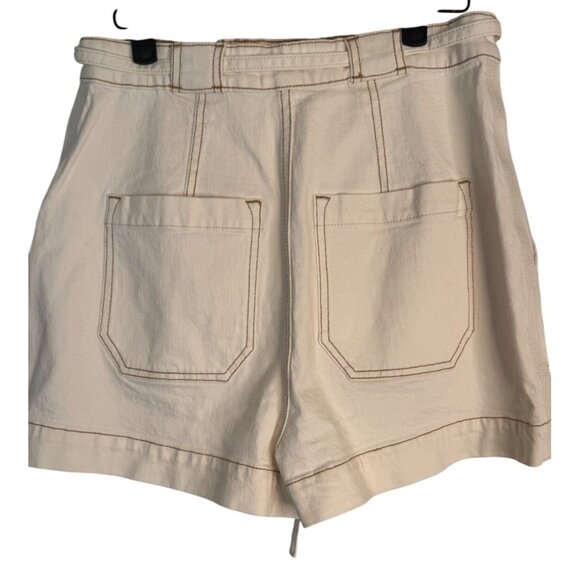 joie Size 28 High-Rise Button-Fly Off White Denim Shorts W/Front & Back Pockets - Picture 5 of 16